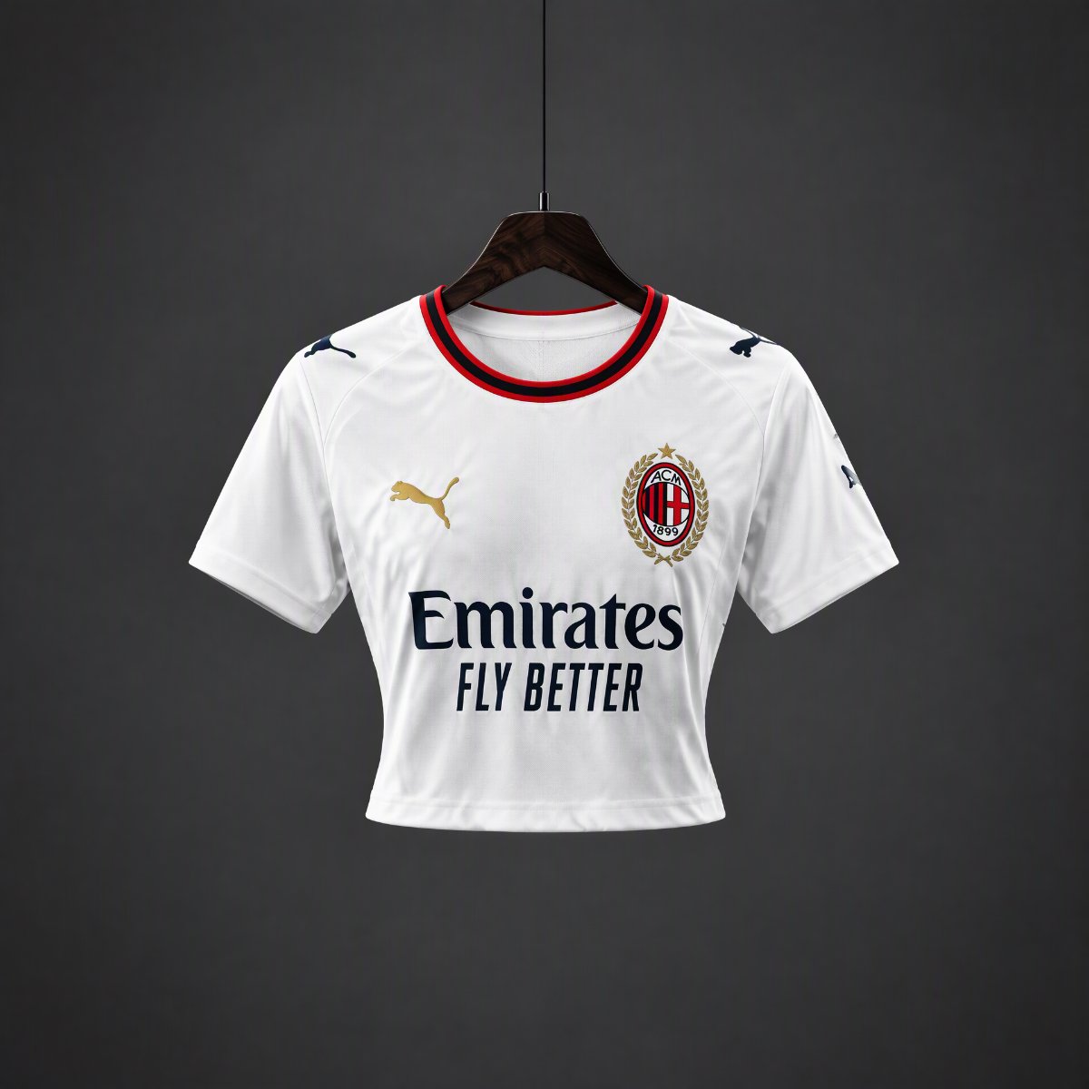 26/27 AC Milan Away White Women Crop Jersey