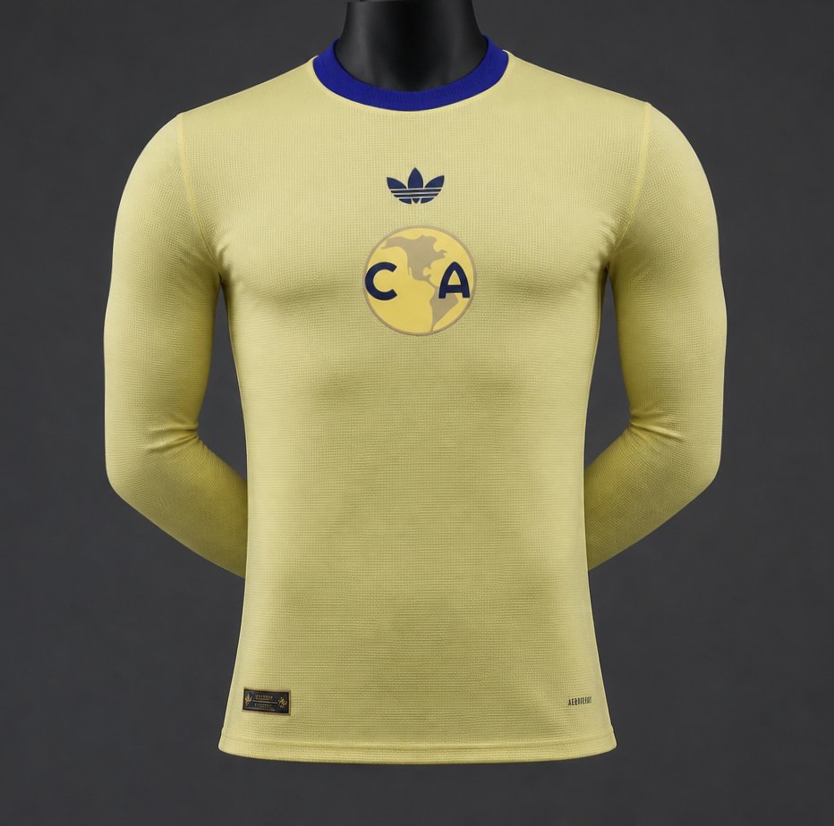 Player Version 26/27 Club América 110th Anniversary Yellow Long Sleeve Jersey