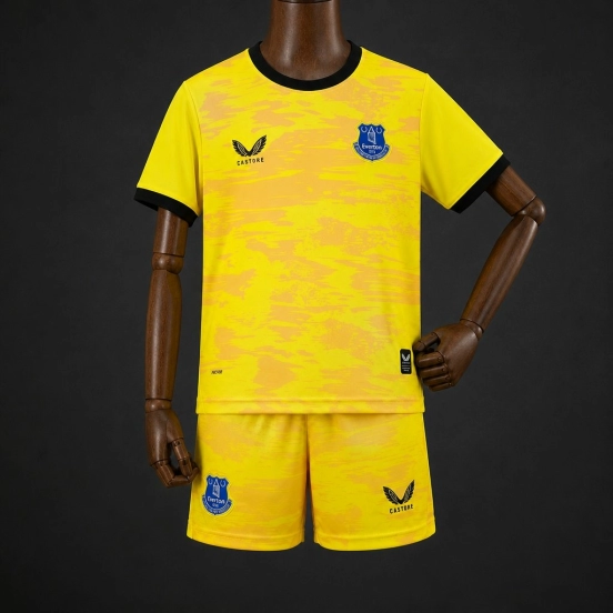 26/27 Kids Everton Goalkeeper 2 Yellow Jersey Kit